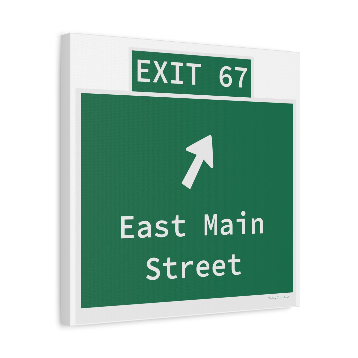 Vintage WCP Exit 67 Sign Matte Canvas, Stretched, 1.25"