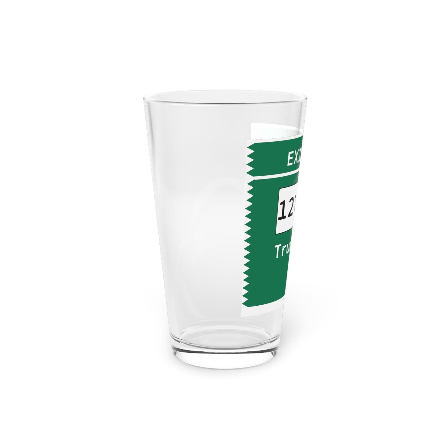 Vintage Merritt Parkway Exit 50 Sign Pint Glass, 16oz