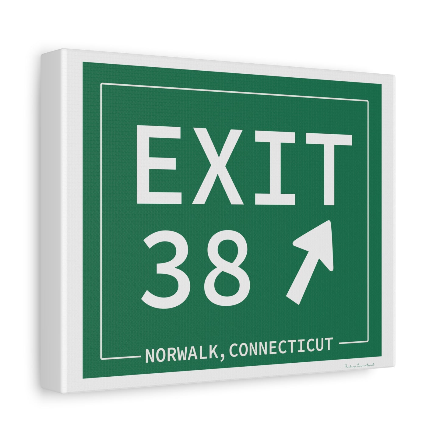 Vintage Exit 38 Merritt Parkway Sign Matte Canvas, Stretched, 1.25"