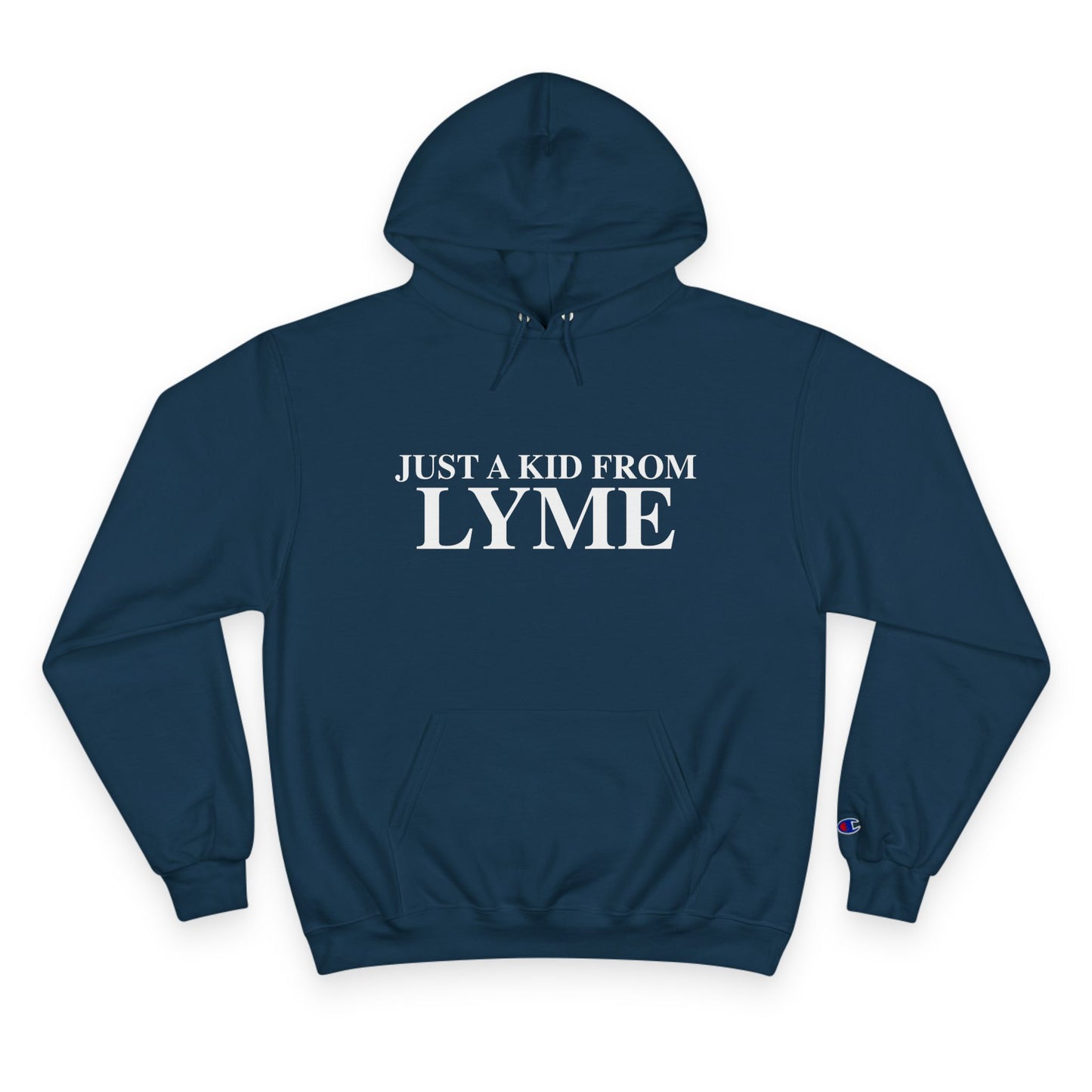 Just a kid from Lyme Champion Hoodie
