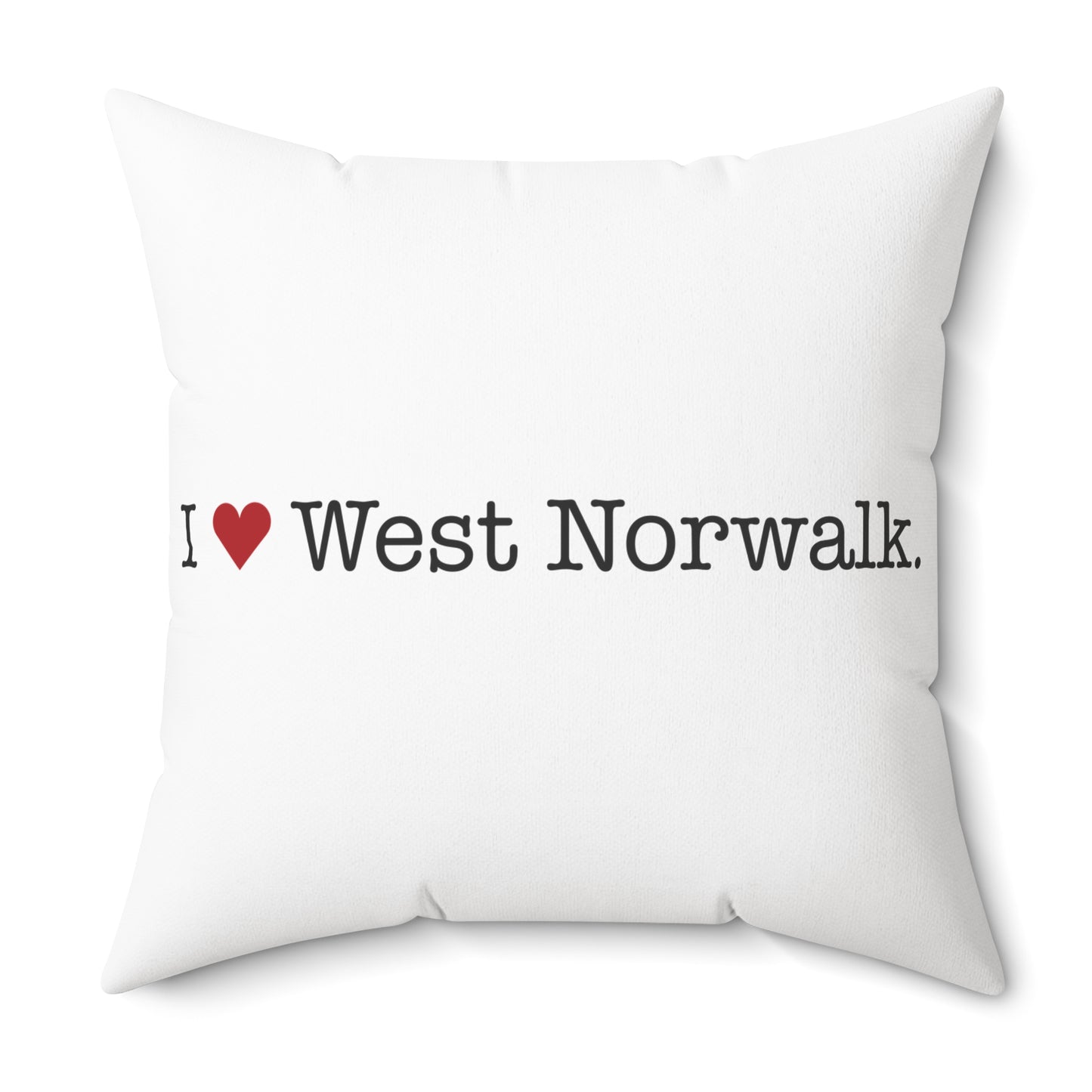 I Heart West Norwalk. Spun Polyester Square Pillow