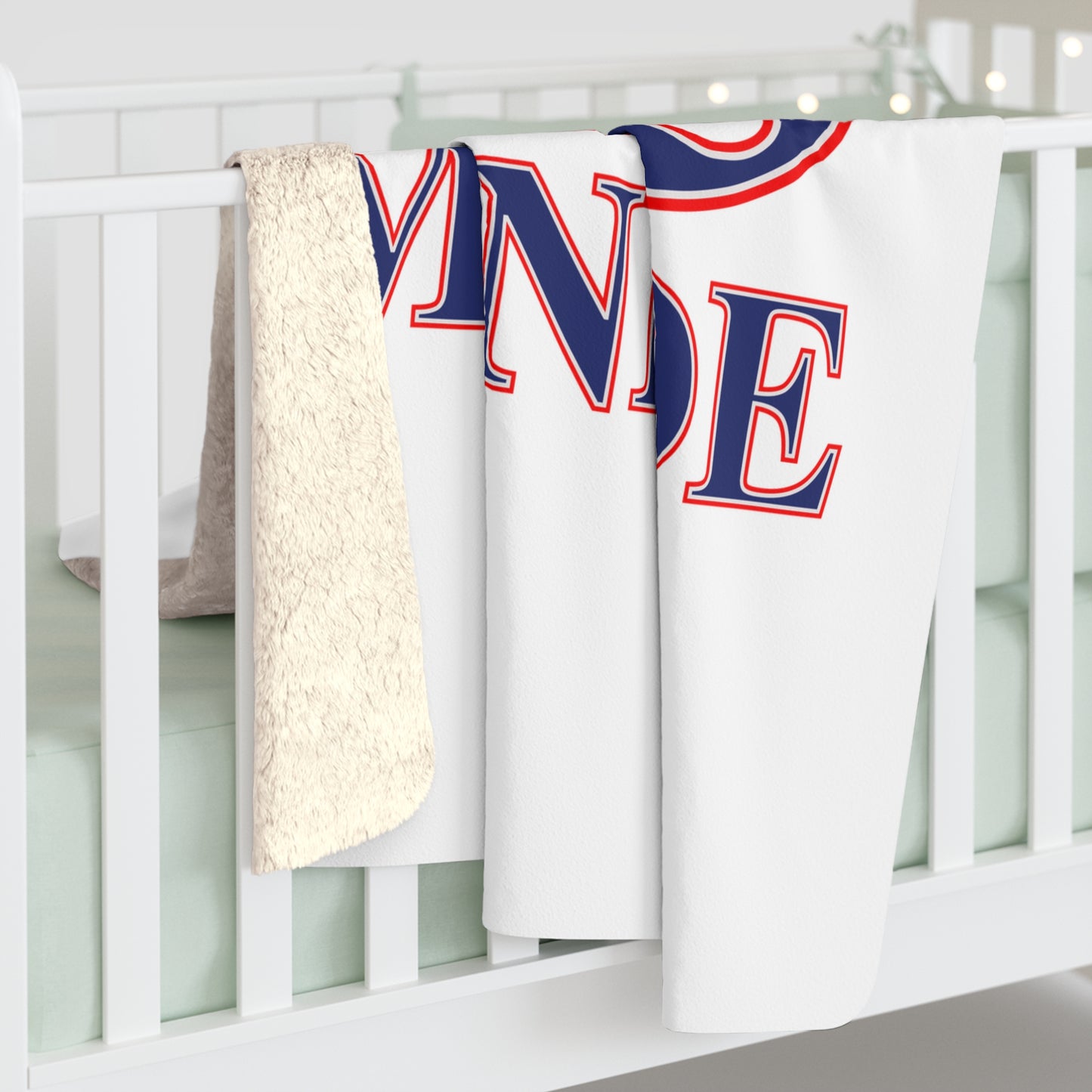203 Monroe Red White & Blue Sherpa Fleece Blanket