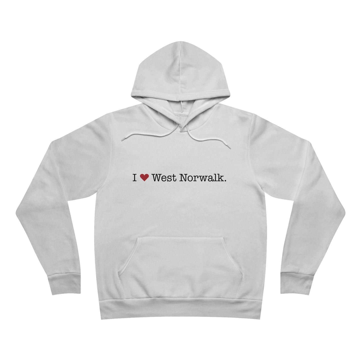 I Heart West Norwalk. Unisex Sponge Fleece Pullover Hoodie