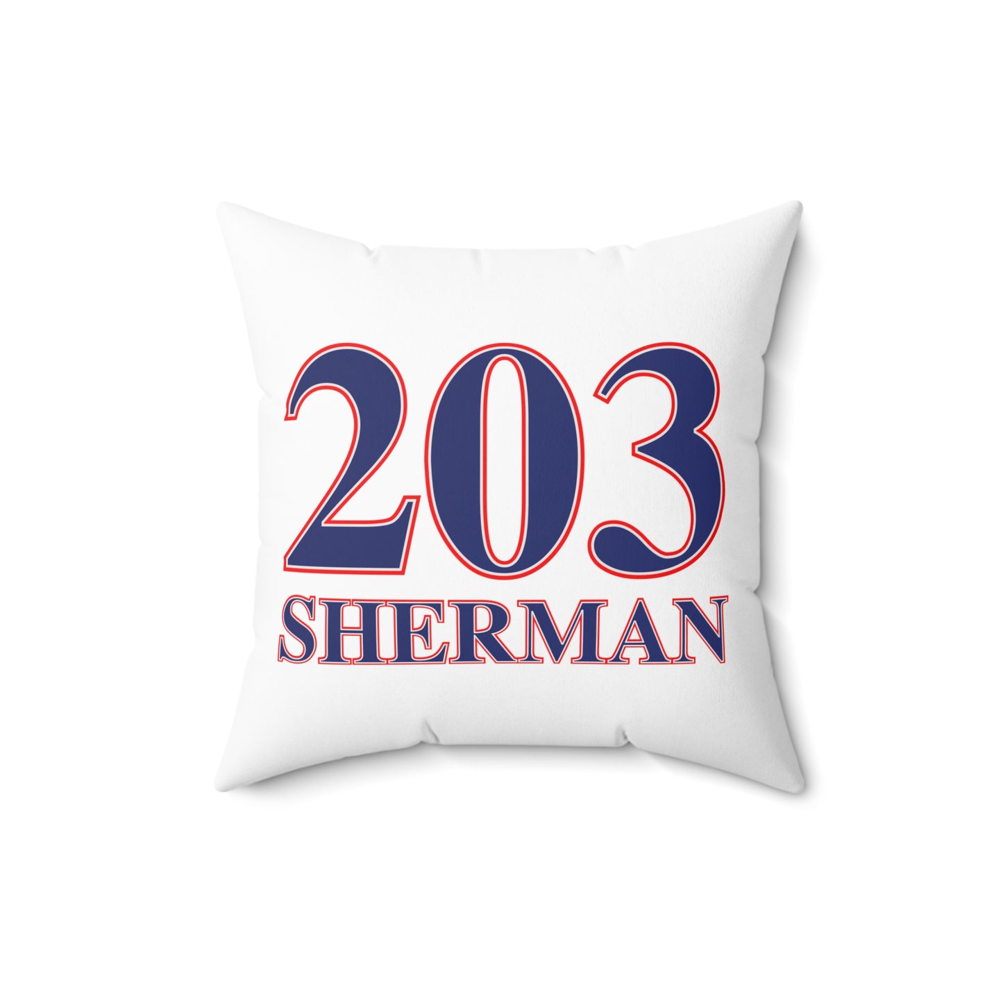 203 Sherman Red White & Blue Spun Polyester Square Pillow