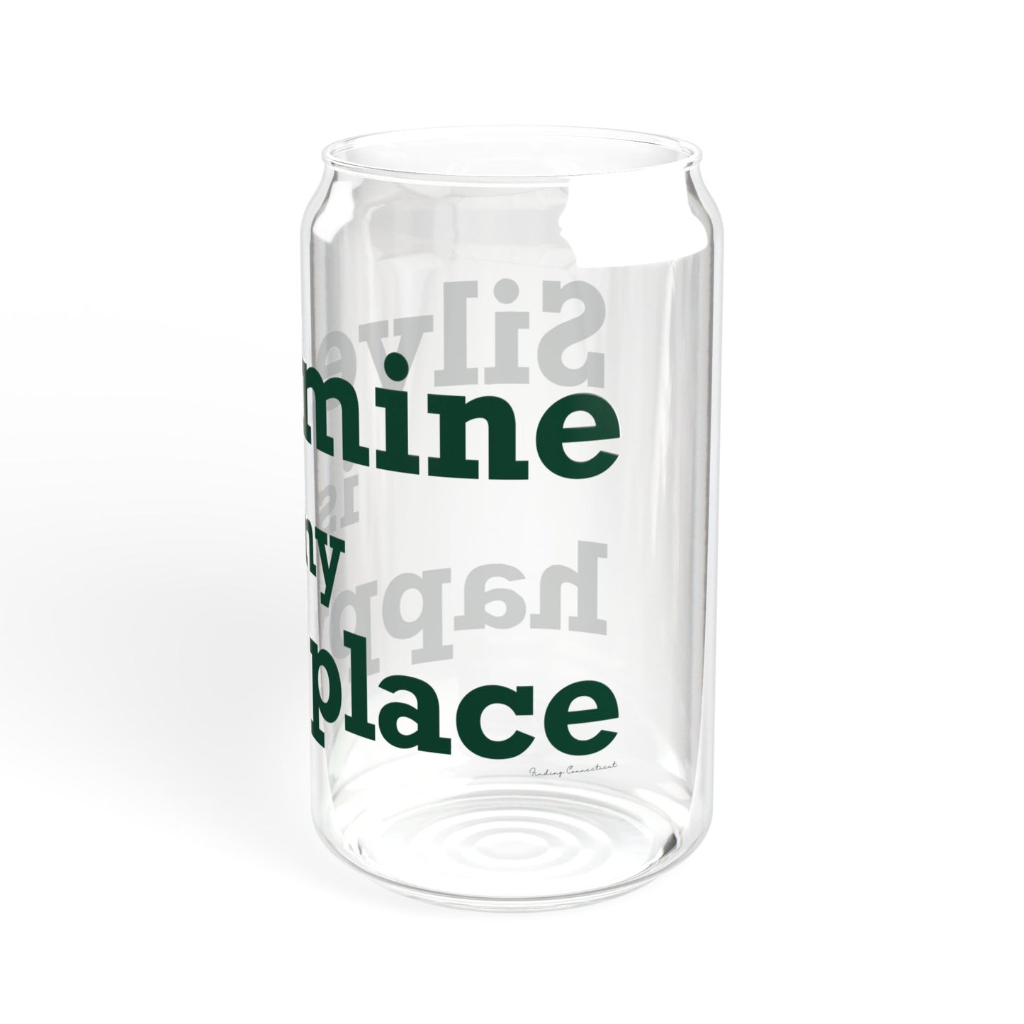 Silvermine is My Happy Place Sipper Glass, 16oz