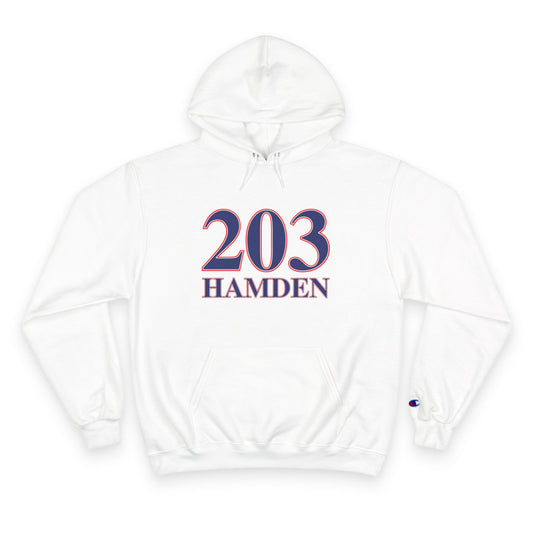 203 Hamden Red White and Blue Champion Hoodie