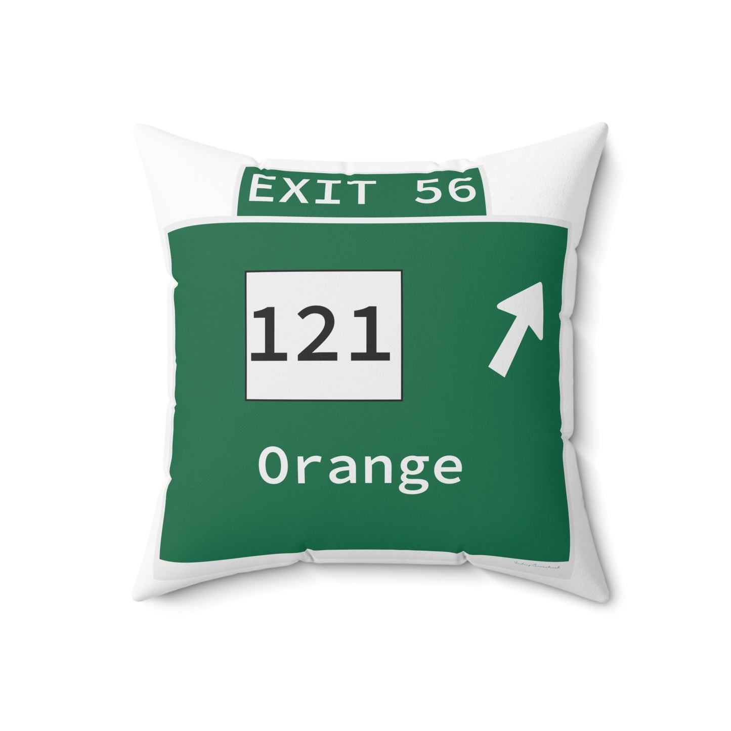 Vintage WCP Exit 56 Sign Spun Polyester Square Pillow