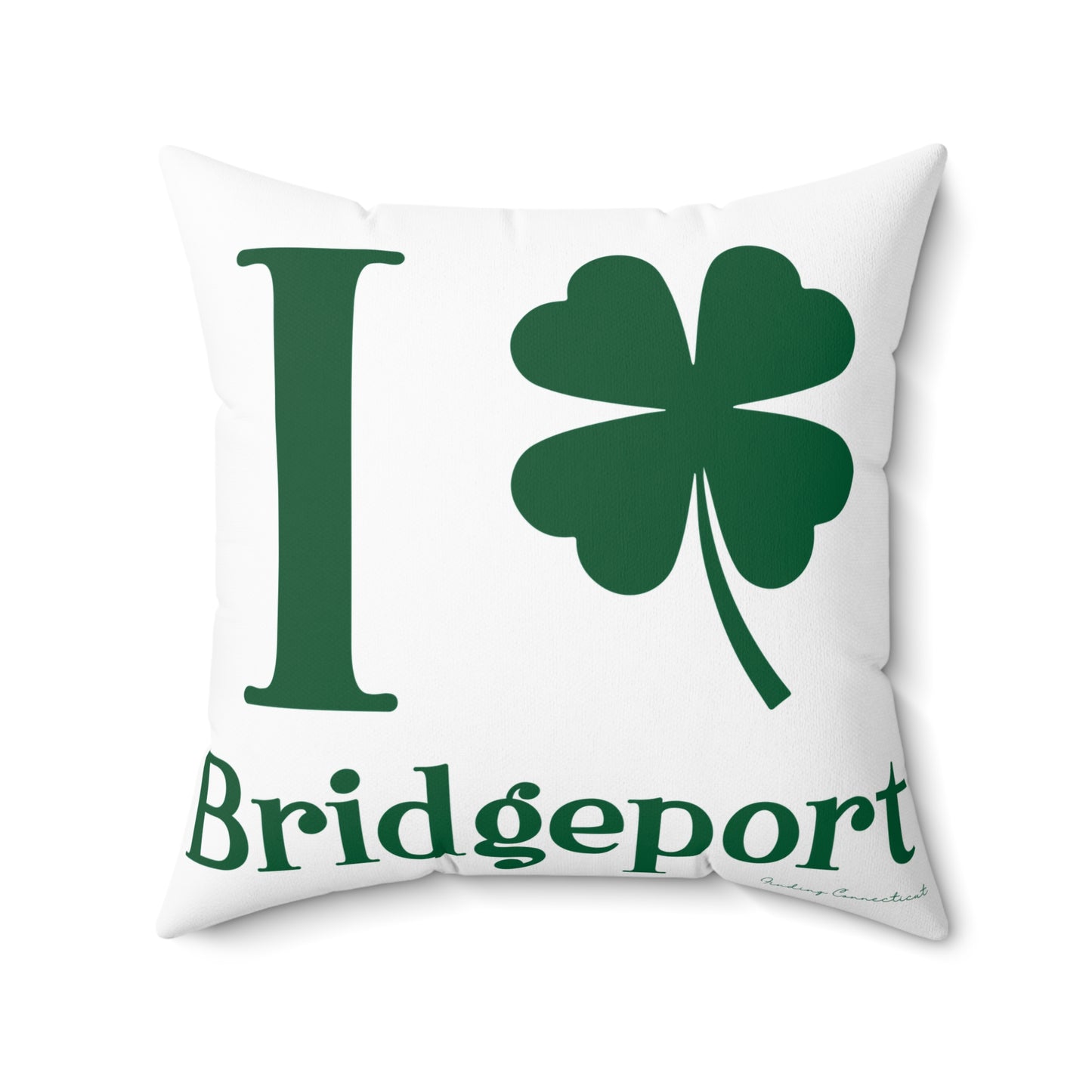 I Clover Bridgeport Spun Polyester Square Pillow