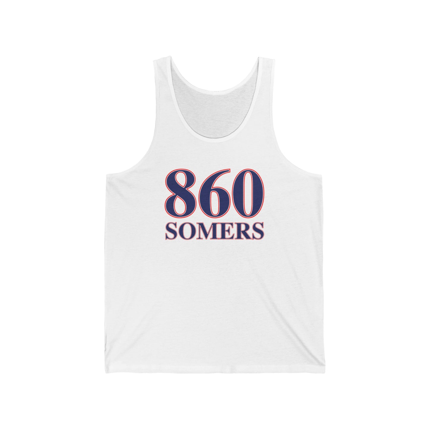 860 Somers Red White & Blue Unisex Jersey Tank Top