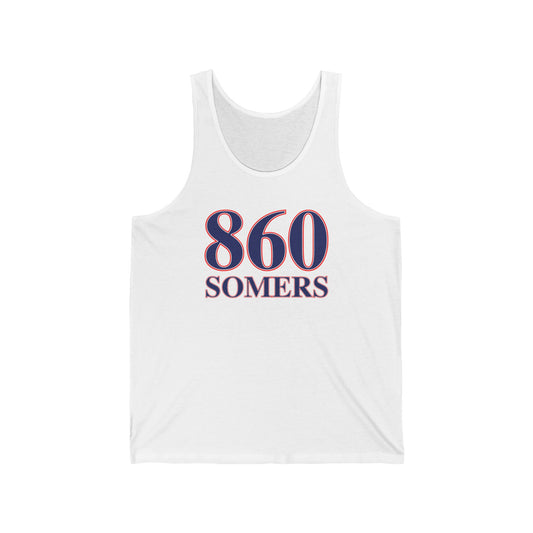 860 Somers Red White & Blue Unisex Jersey Tank Top
