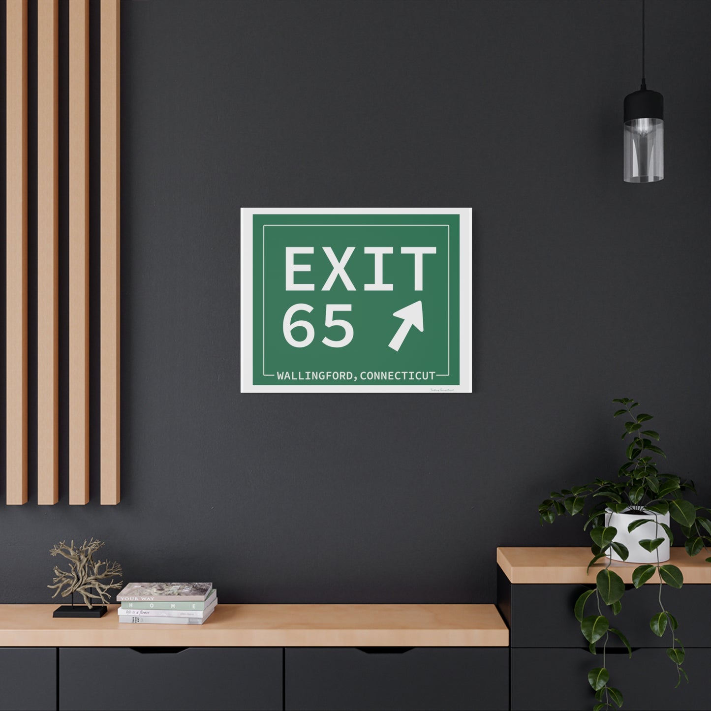Vintage Exit 65 WCP Sign Matte Canvas, Stretched, 1.25"