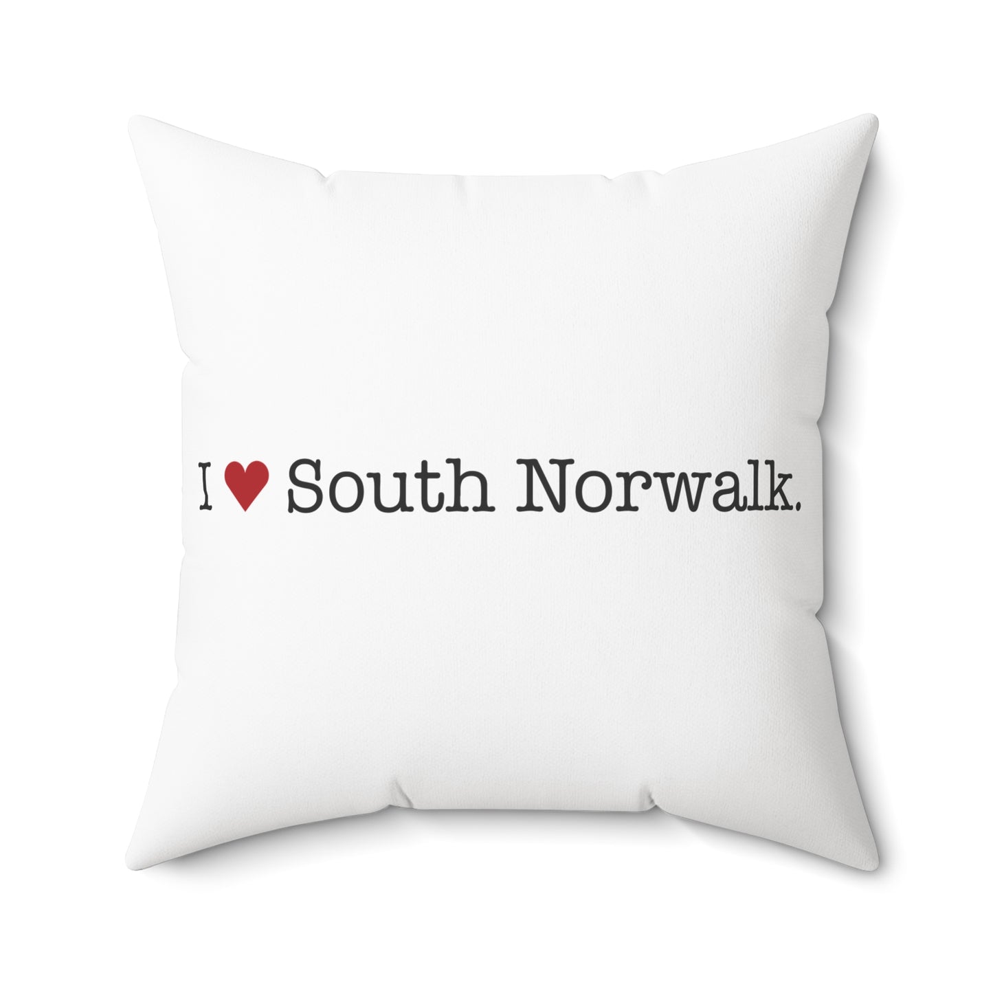 I Heart South Norwalk. Spun Polyester Square Pillow