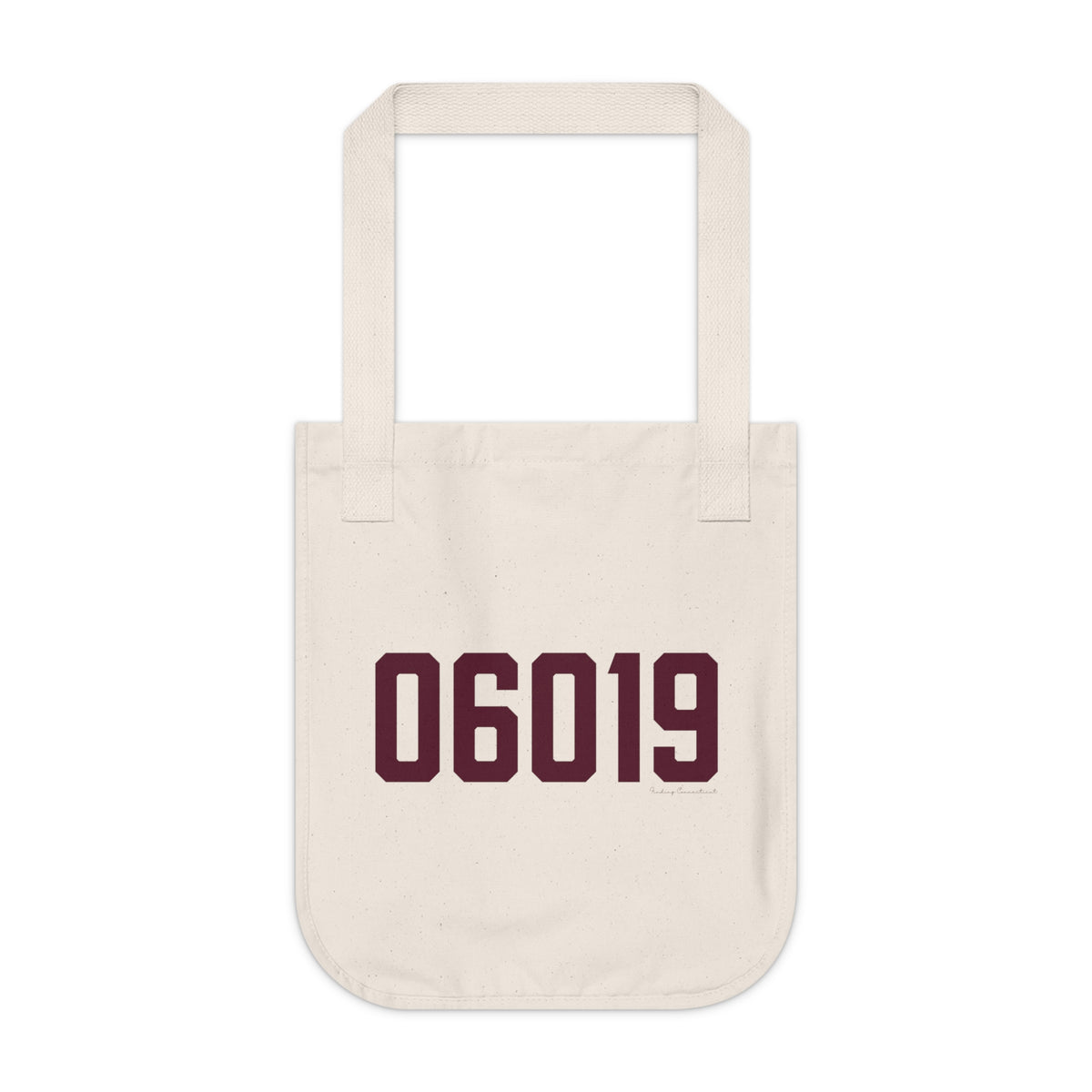06019 Canton Connecticut Zip Code Organic Canvas Tote Bag