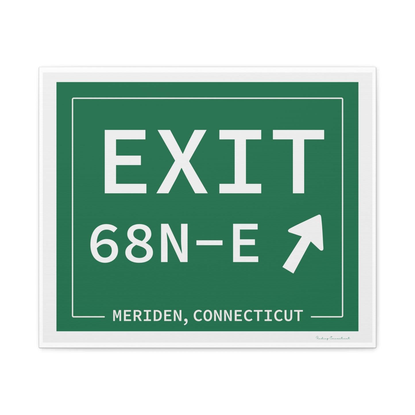 Vintage Exit 68N-E WCP Sign Matte Canvas, Stretched, 1.25"
