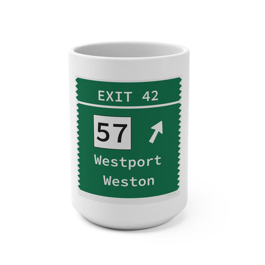 Vintage Merritt Parkway Exit 42 Sign Mug 15oz