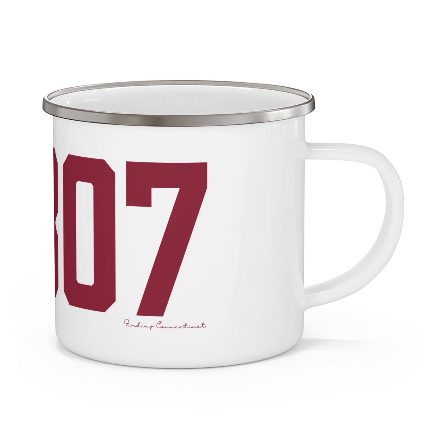 06807 - Greenwich Connecticut Zip Code Enamel Camping Mug