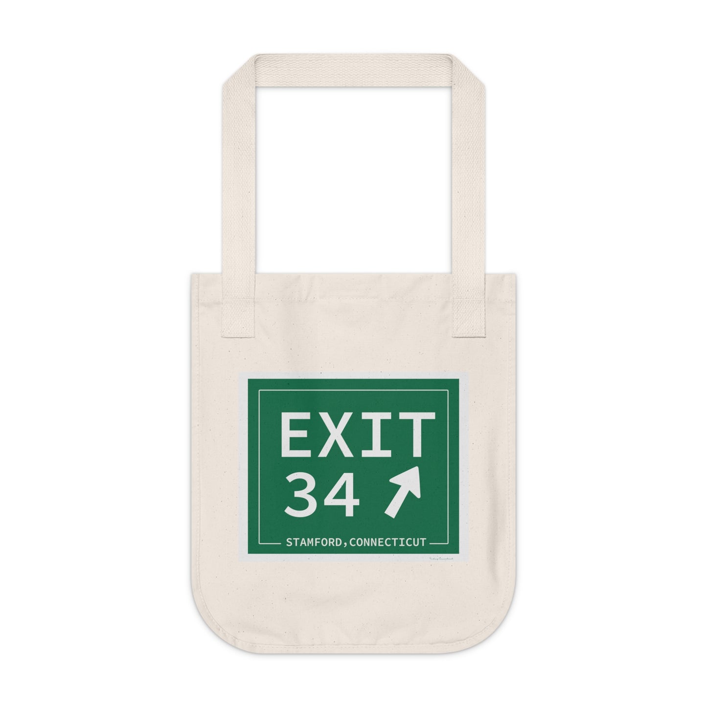 Vintage Exit 34 Merritt Parkway Sign Organic Canvas Tote Bag