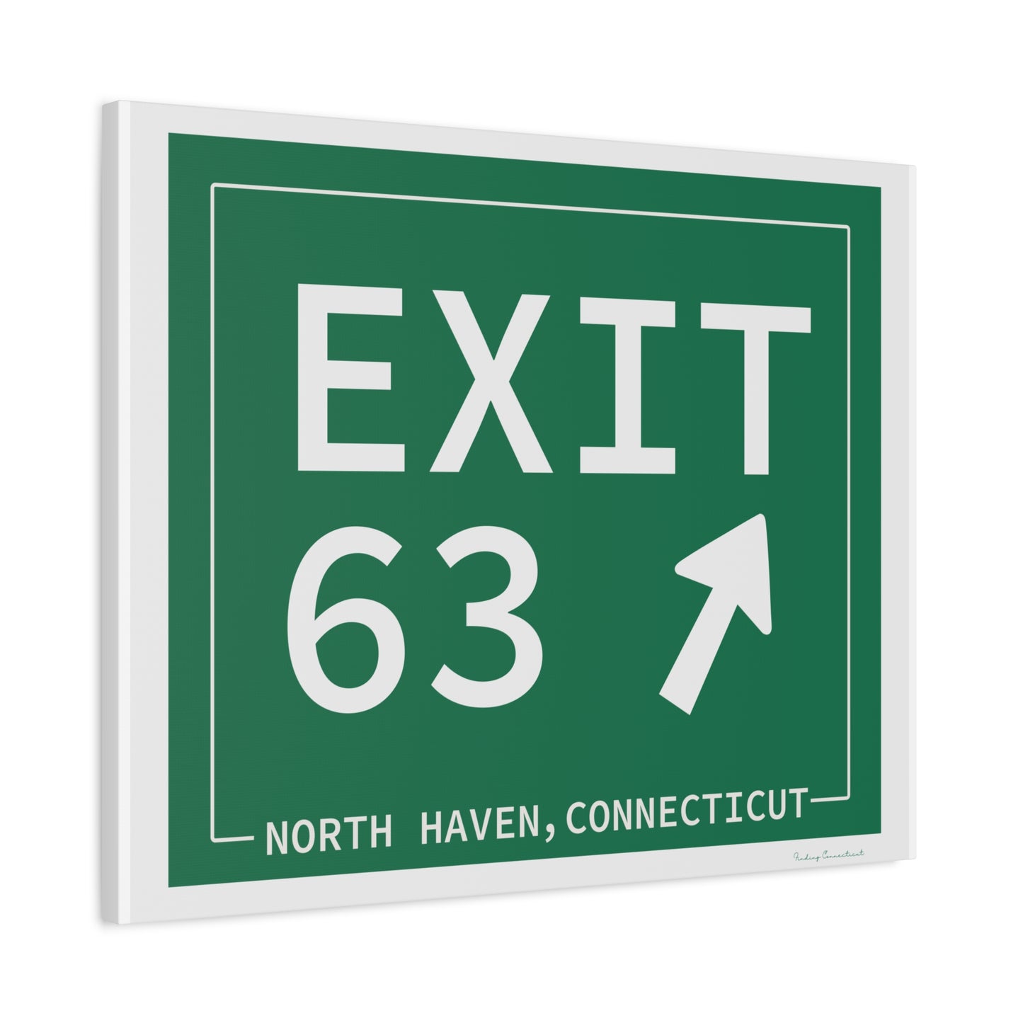 Vintage Exit 63 WCP Sign Matte Canvas, Stretched, 1.25"