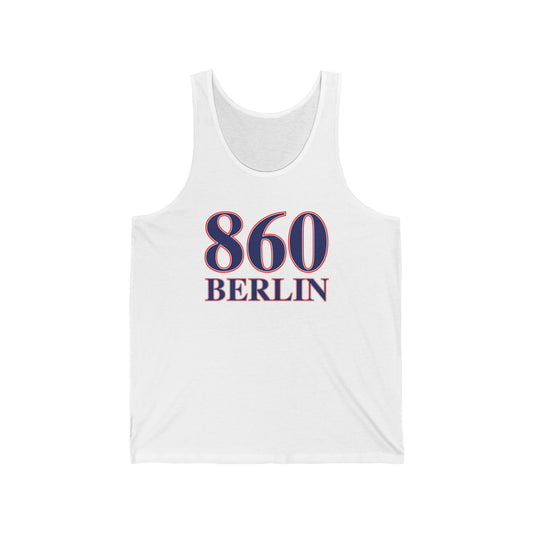 860 Berlin Red White & Blue Unisex Jersey Tank Top