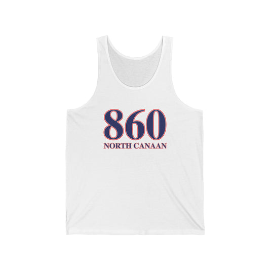 860 North Canaan Red White & Blue Unisex Jersey Tank Top