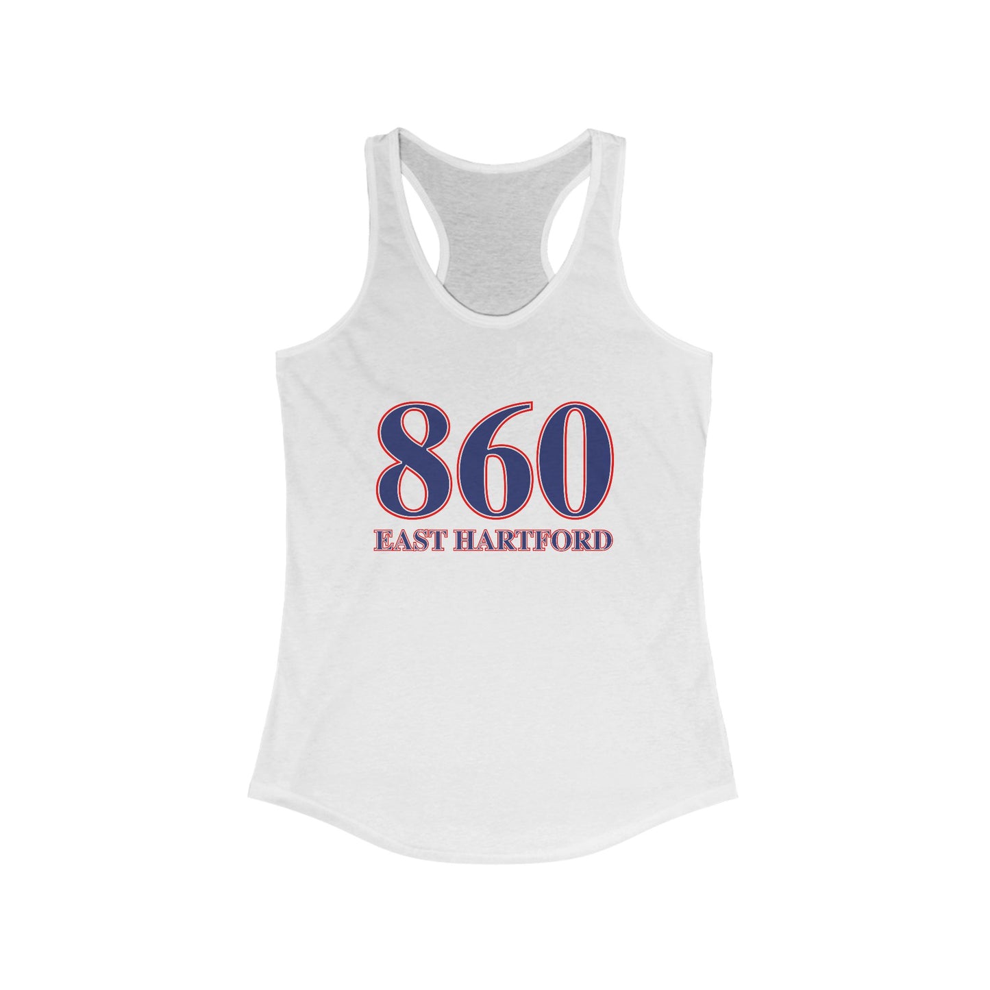 860 East Hartford Red White & Blue Women's Ideal Racerback Tank Top