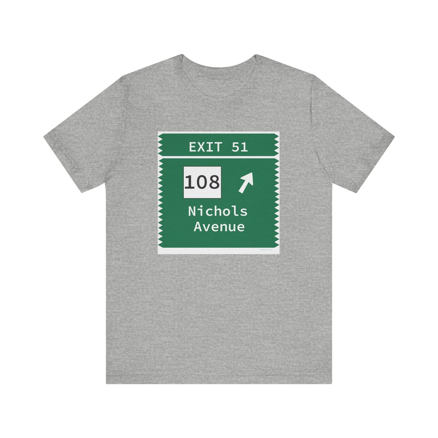 Vintage Merritt Parkway Exit 51 Sign Unisex Jersey Short Sleeve T-Shirt