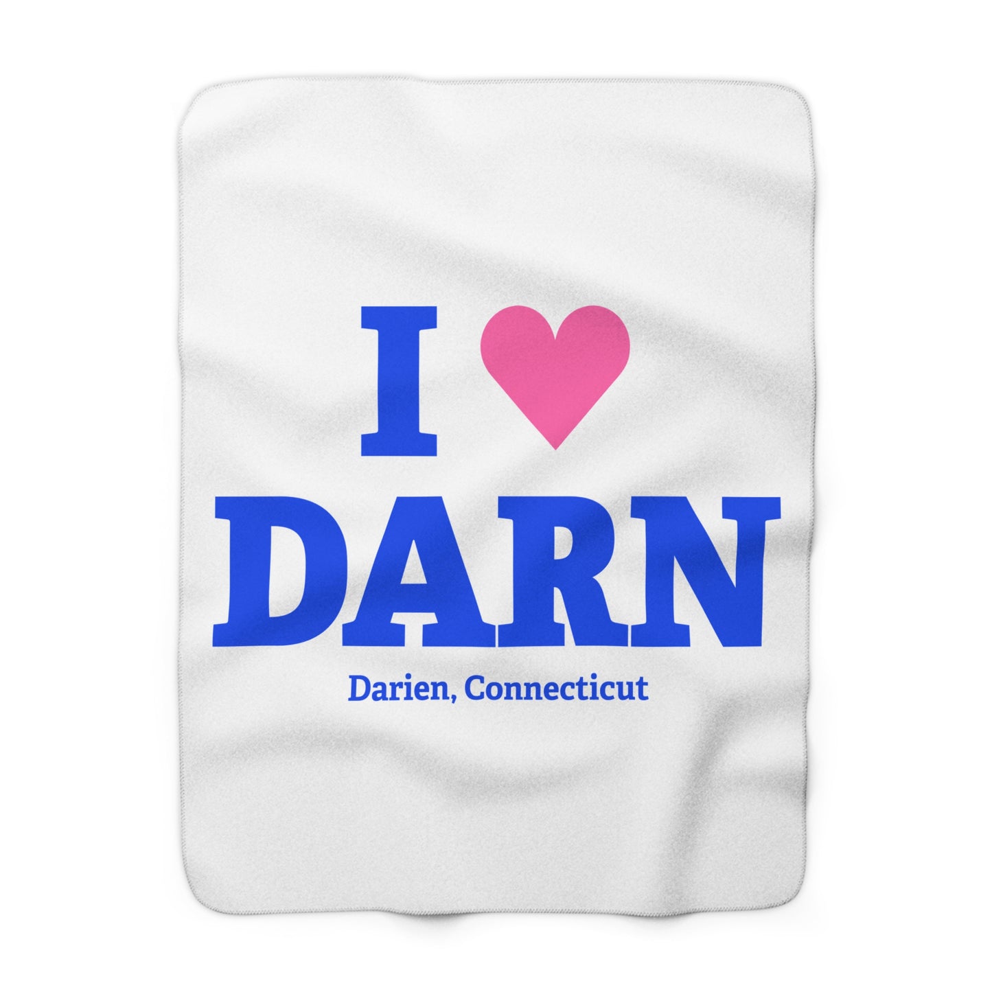 I Heart DARN Sherpa Fleece Blanket