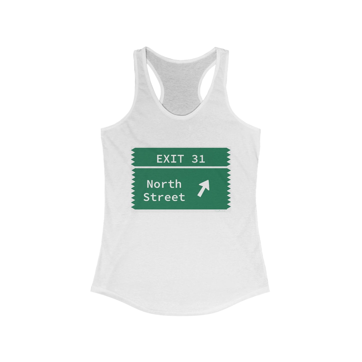 Vintage Merritt Parkway Exit 31 Sign Women's Ideal Racerback Tank Top