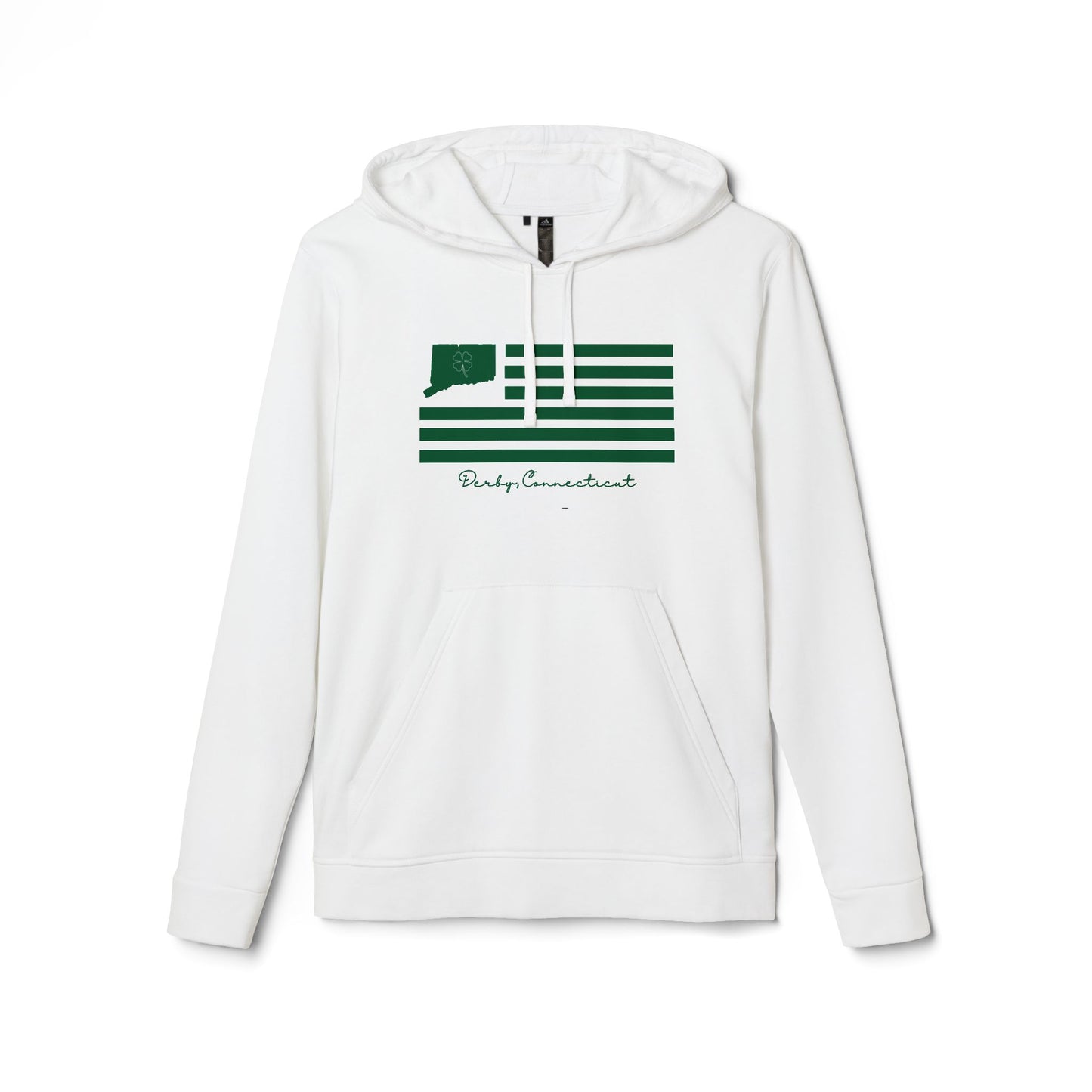 Derby Connecticut St. Patrick’s Day Flag adidas Unisex Fleece Hoodie