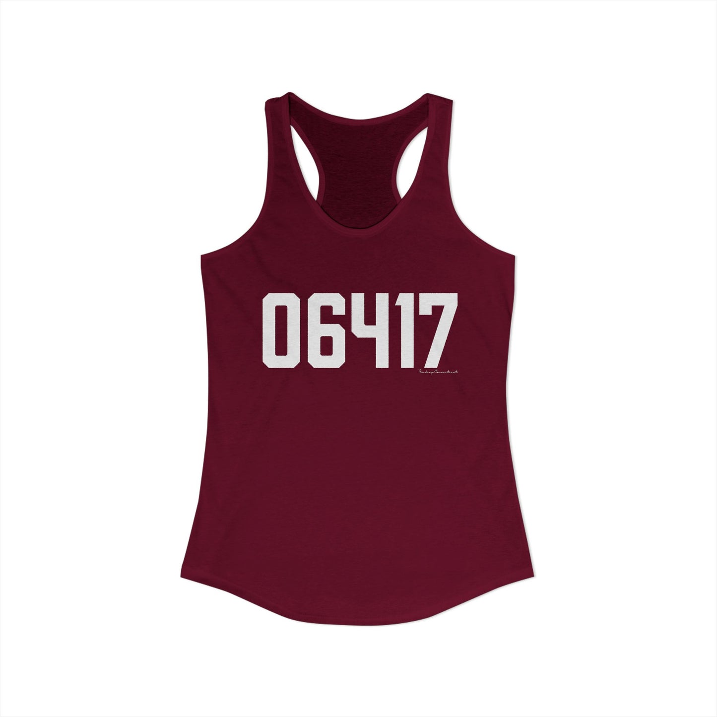 06417 Deep River CT Zip Code Women's Ideal Racerback Tank Top