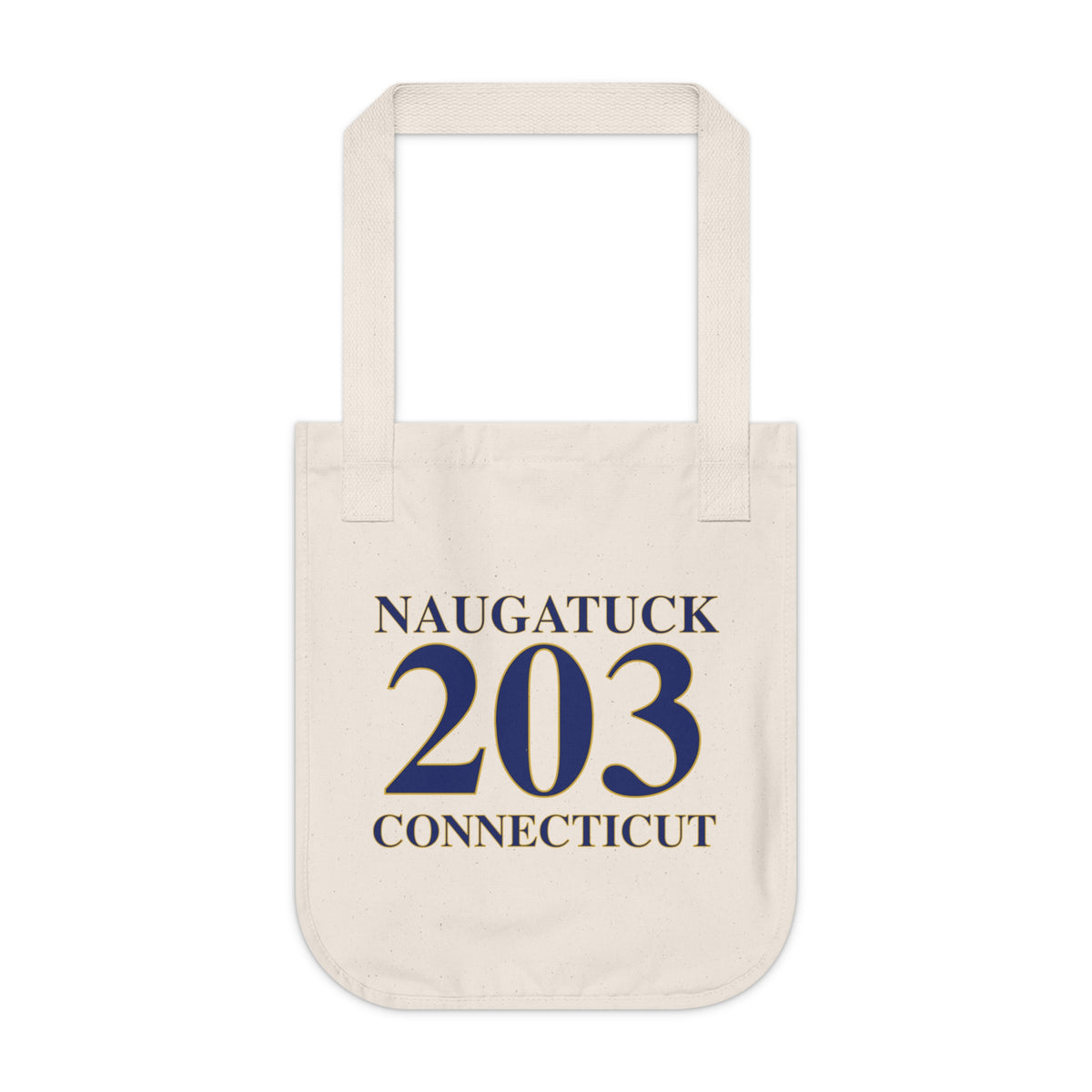 Naugatuck 203 Connecticut Organic Canvas Tote Bag