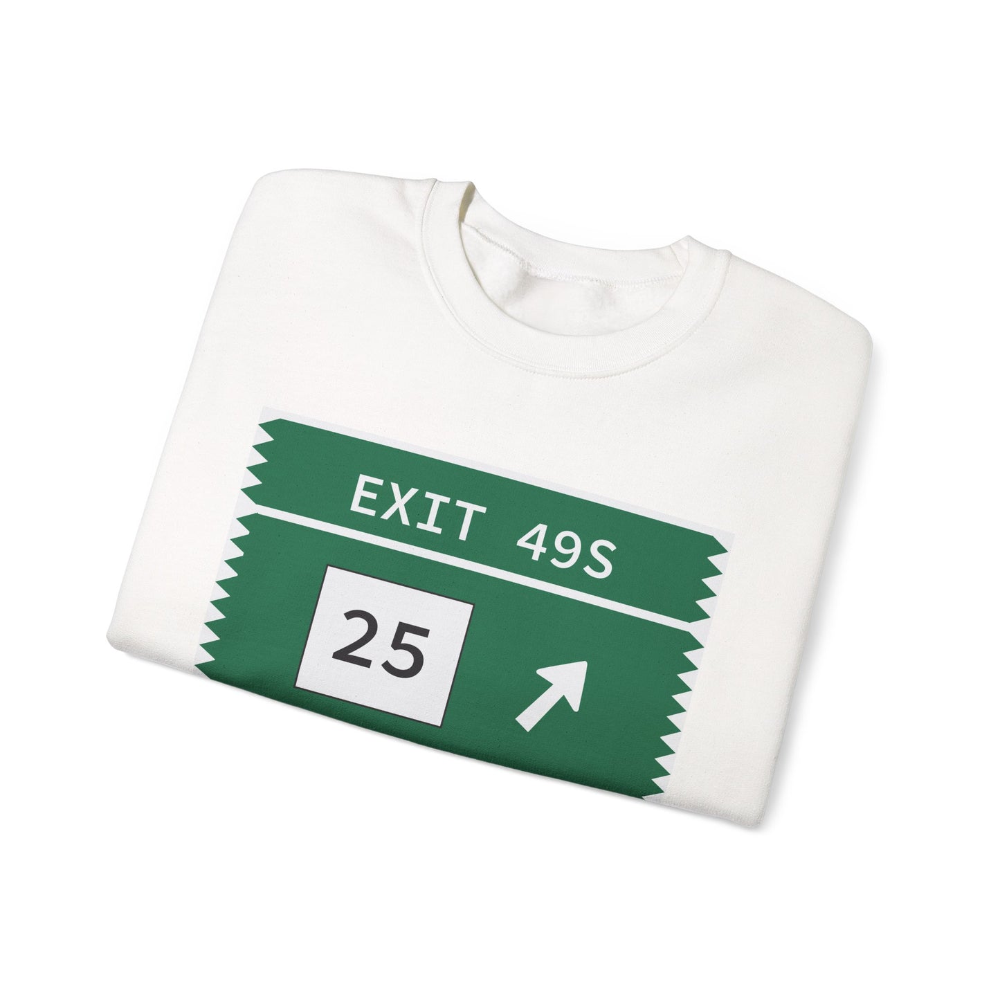 Vintage Merritt Parkway Exit 49S Sign Unisex Heavy Blend™ Crewneck Sweatshirt