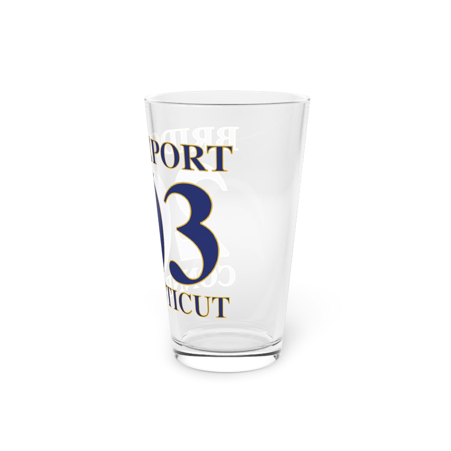 Bridgeport 203 Connecticut Pint Glass, 16oz