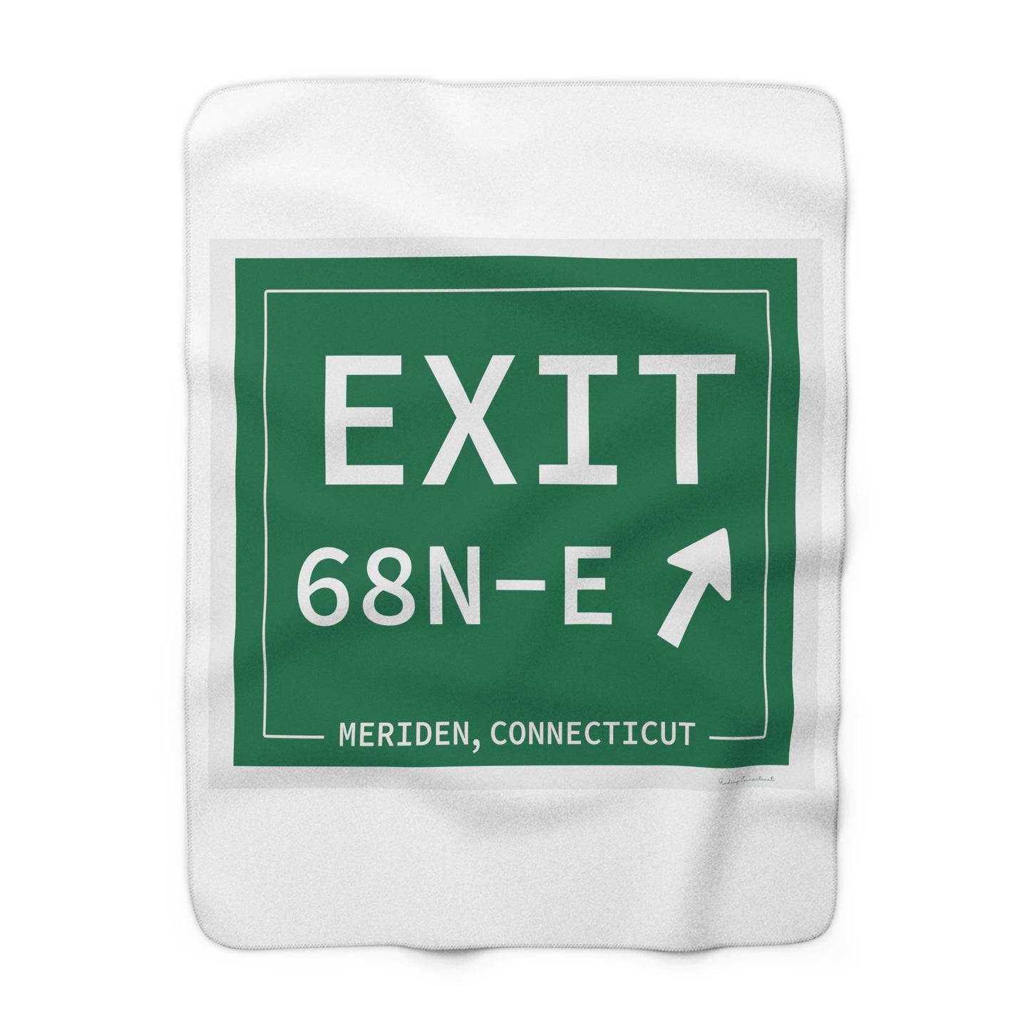 Vintage Exit 68N-E WCP Sign Sherpa Fleece Blanket