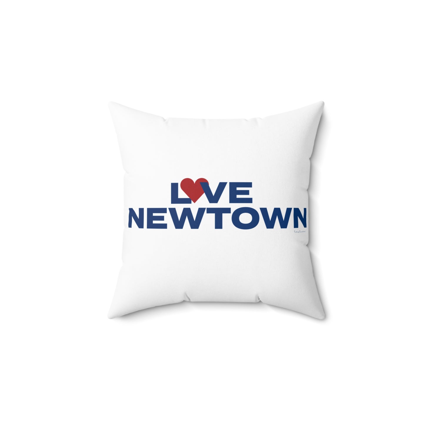Love Newtown Spun Polyester Square Pillow