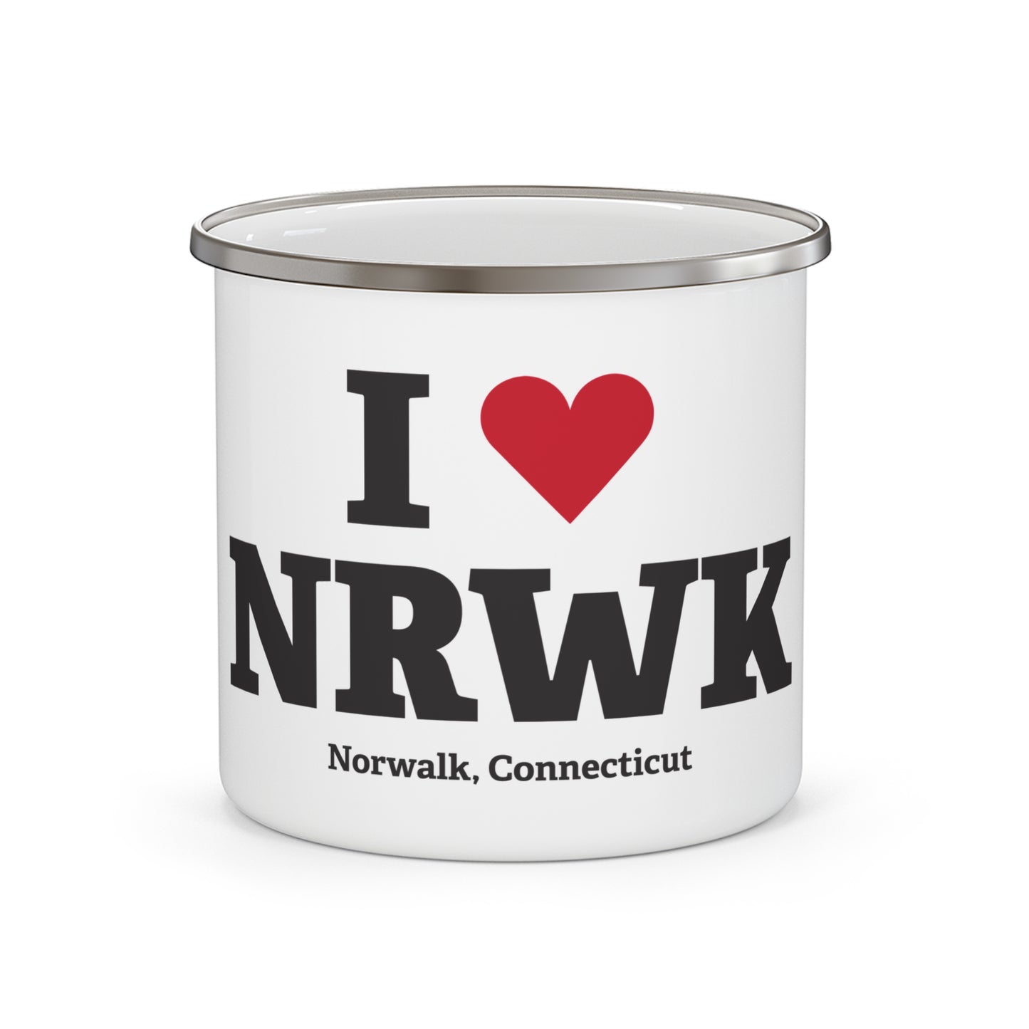 I Heart NRWK Enamel Camping Mug