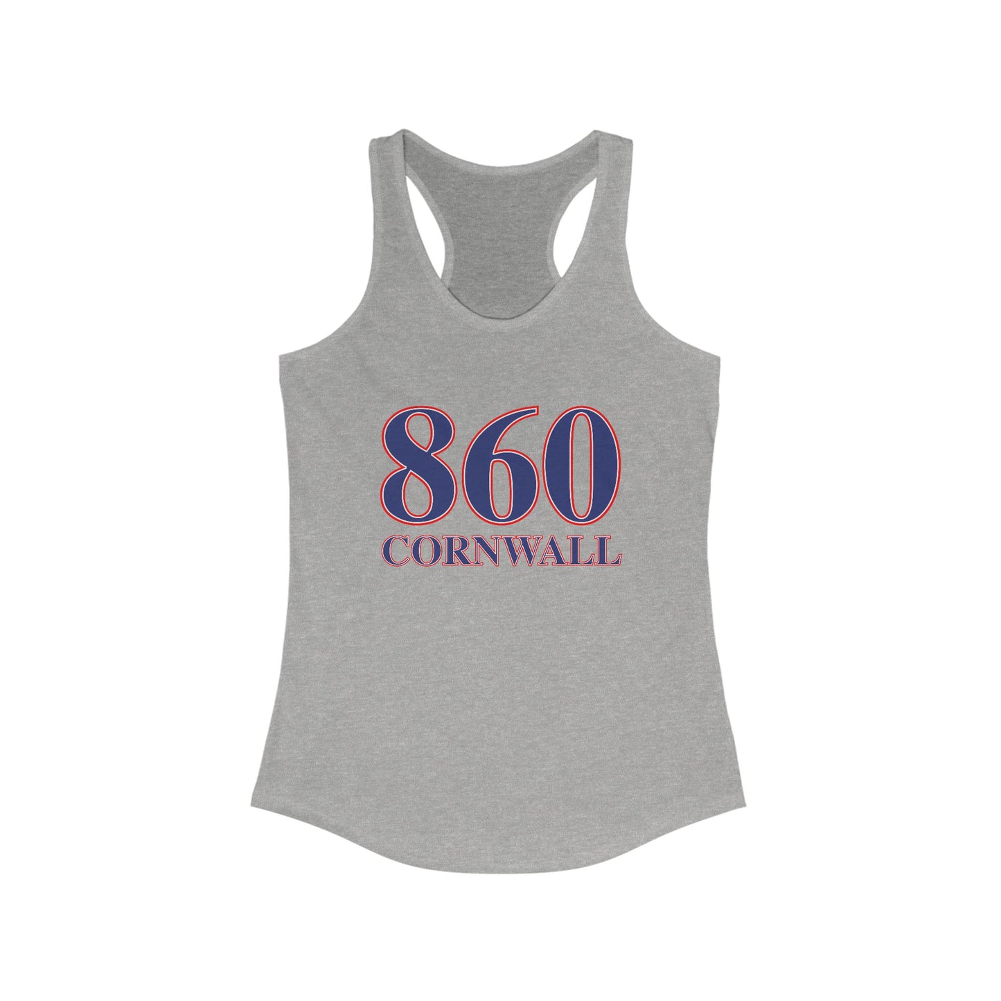 860 Cornwall Red White & Blue Women's Ideal Racerback Tank Top