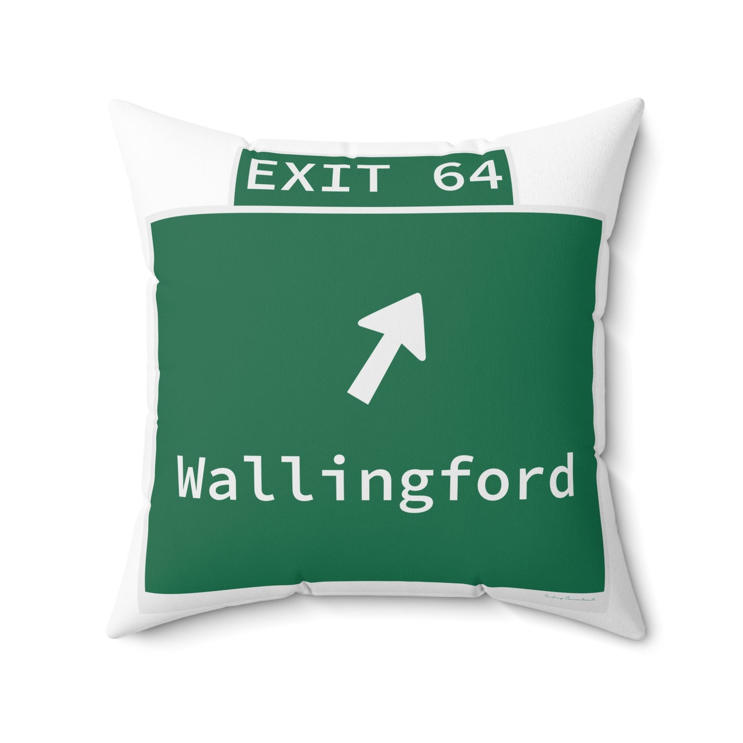 Vintage WCP Exit 64 Sign Spun Polyester Square Pillow