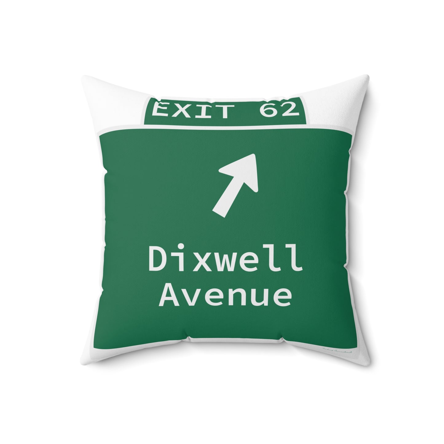 Vintage WCP Exit 62 Sign Spun Polyester Square Pillow