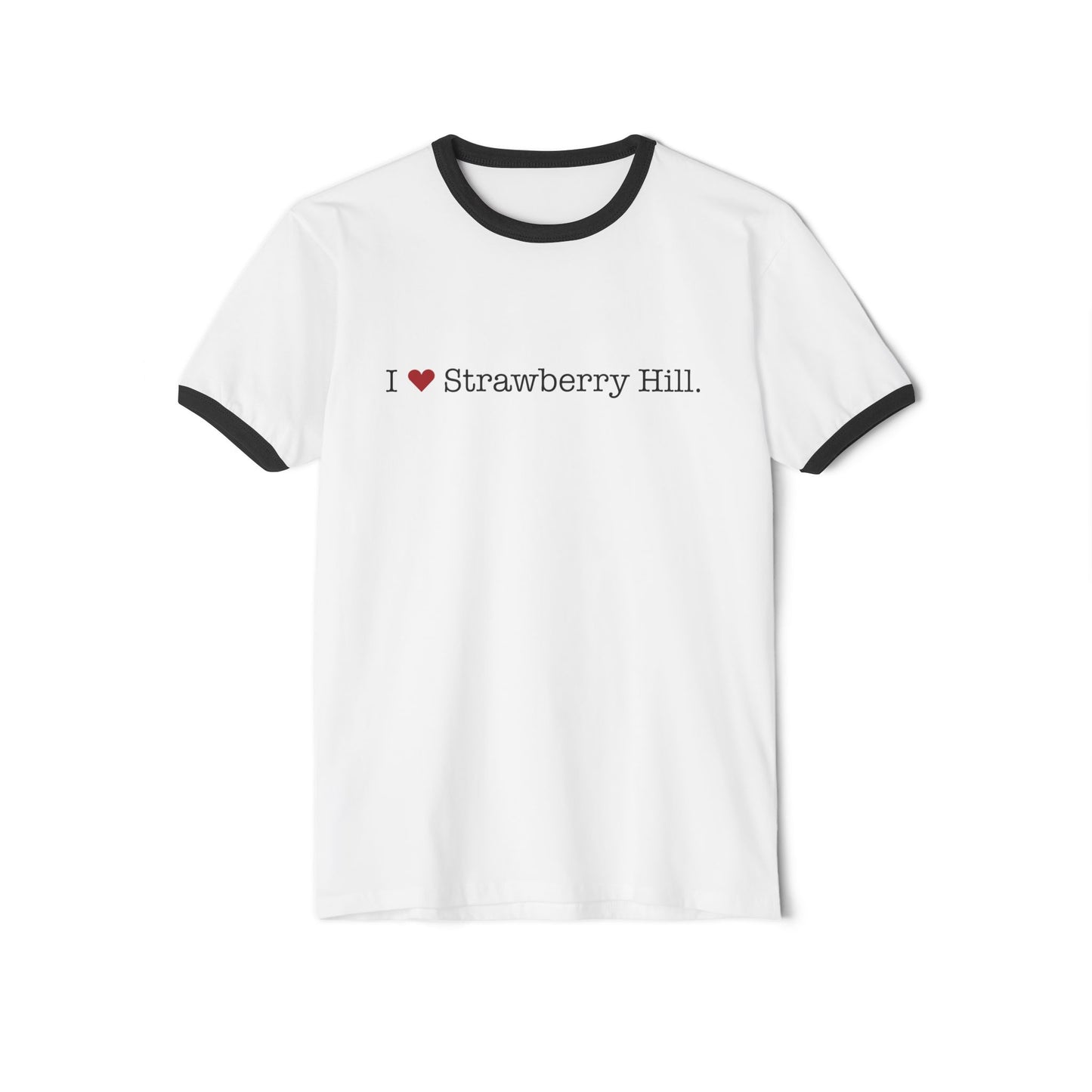 I Heart Strawberry Hill. Unisex Cotton Ringer T-Shirt