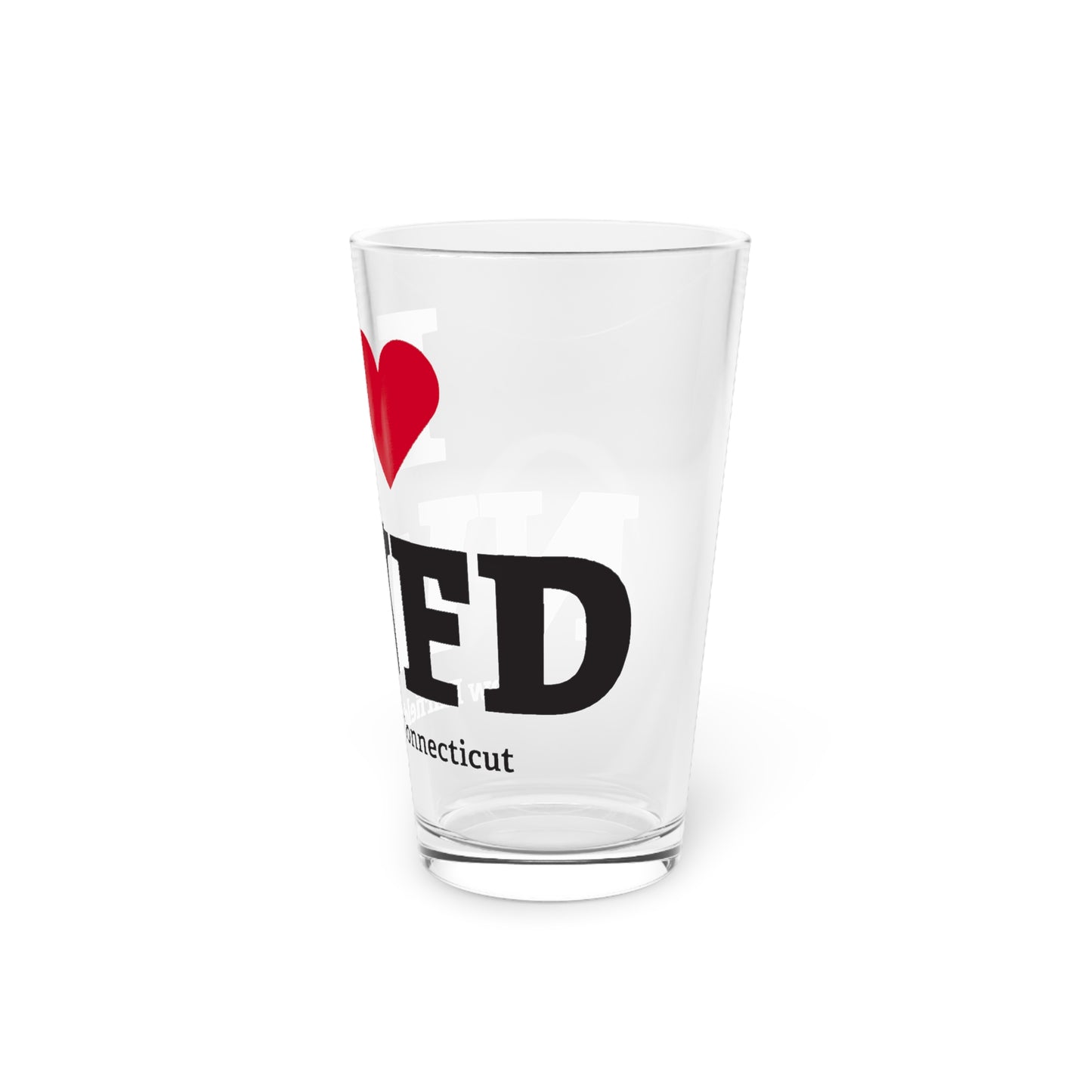 I Heart NWFD Pint Glass, 16oz