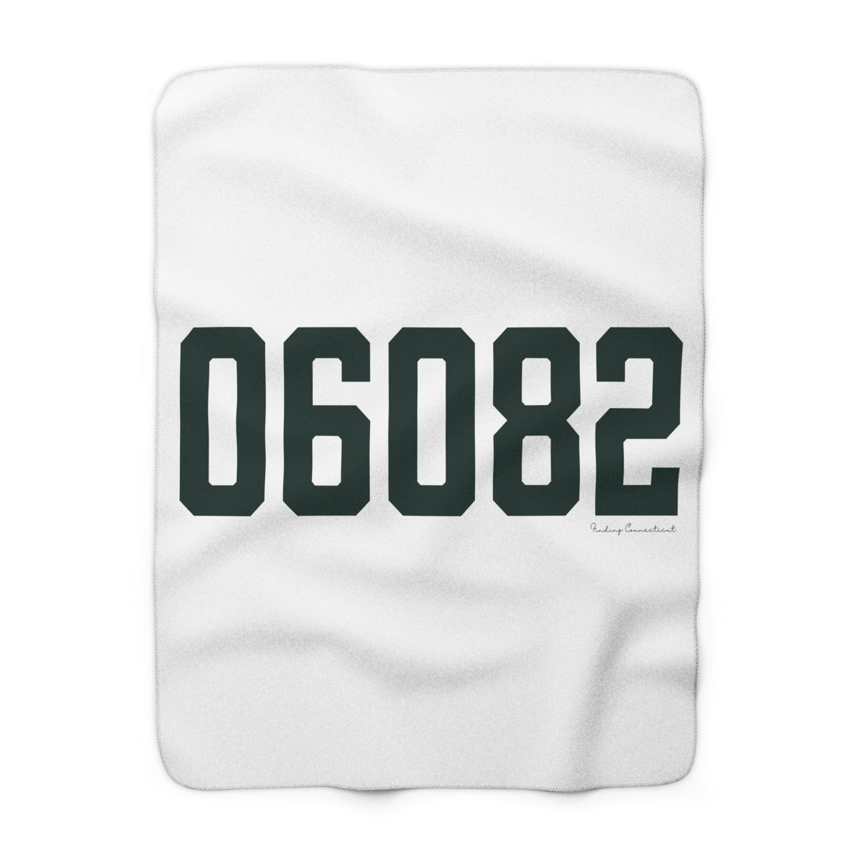 06082 Enfield Connecticut Zip Code Sherpa Fleece Blanket