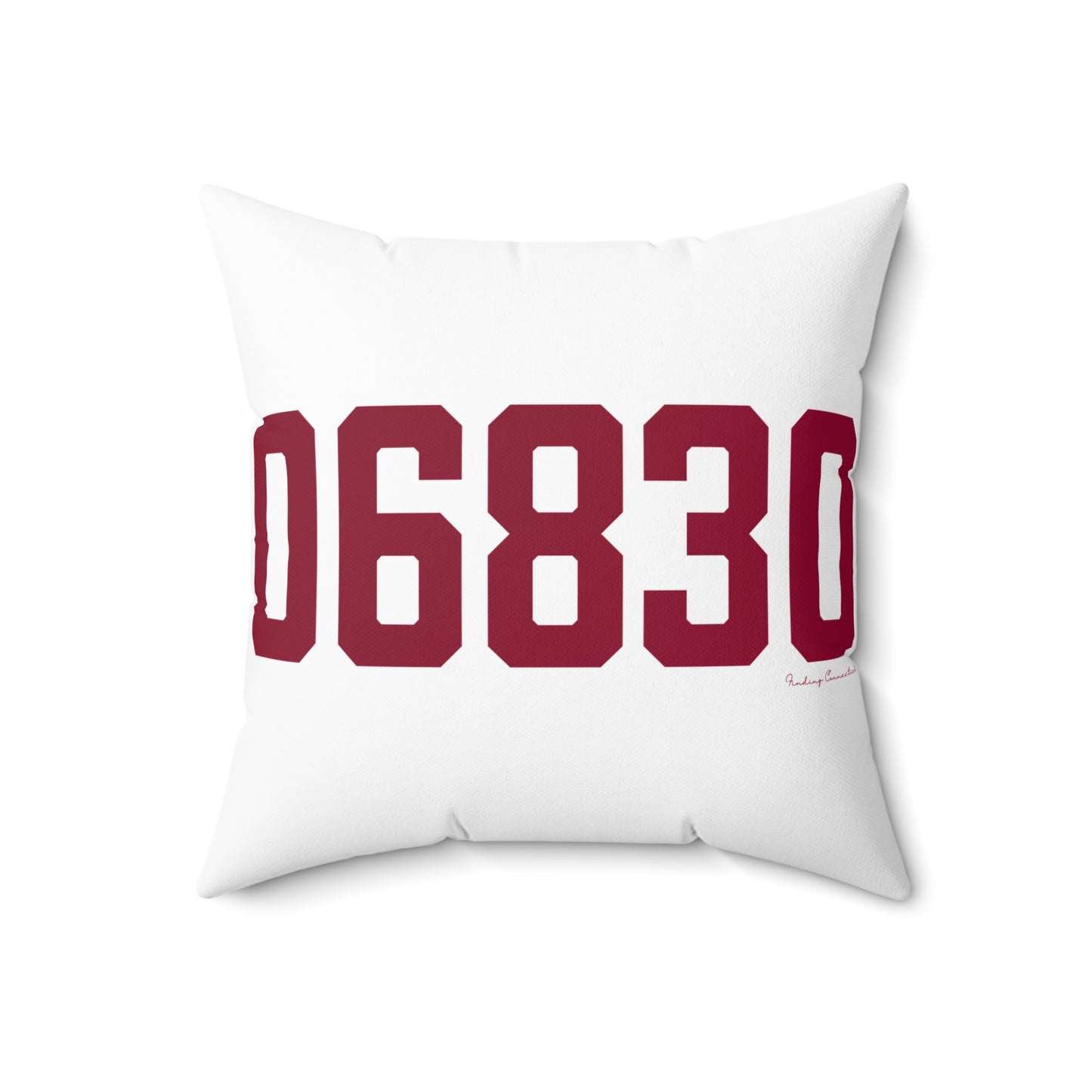 06830 - Greenwich Connecticut Zip Code  Spun Polyester Square Pillow