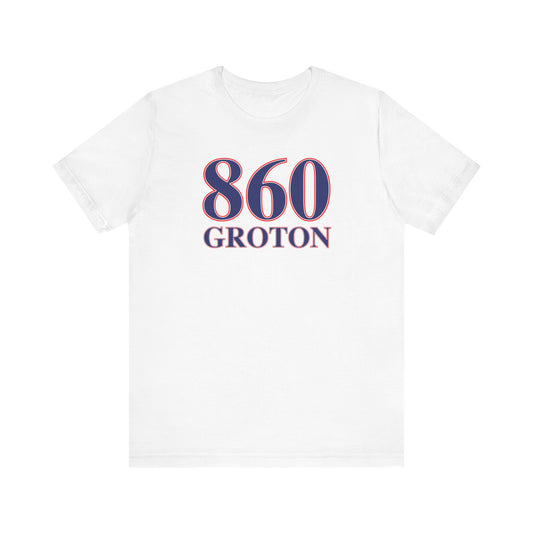 860 Groton Red White & Blue Unisex Jersey Short Sleeve T-Shirt