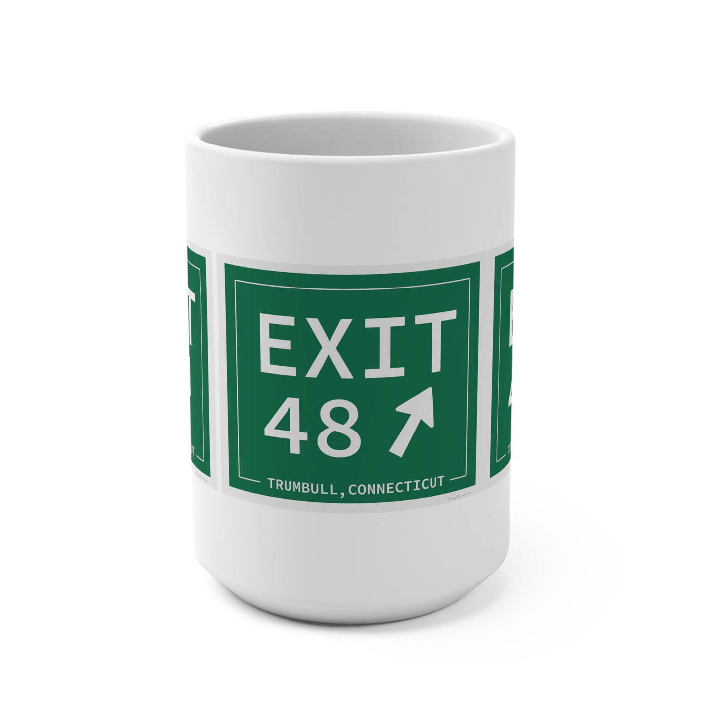 Vintage Exit 48 Merritt Parkway Sign Mug 15oz