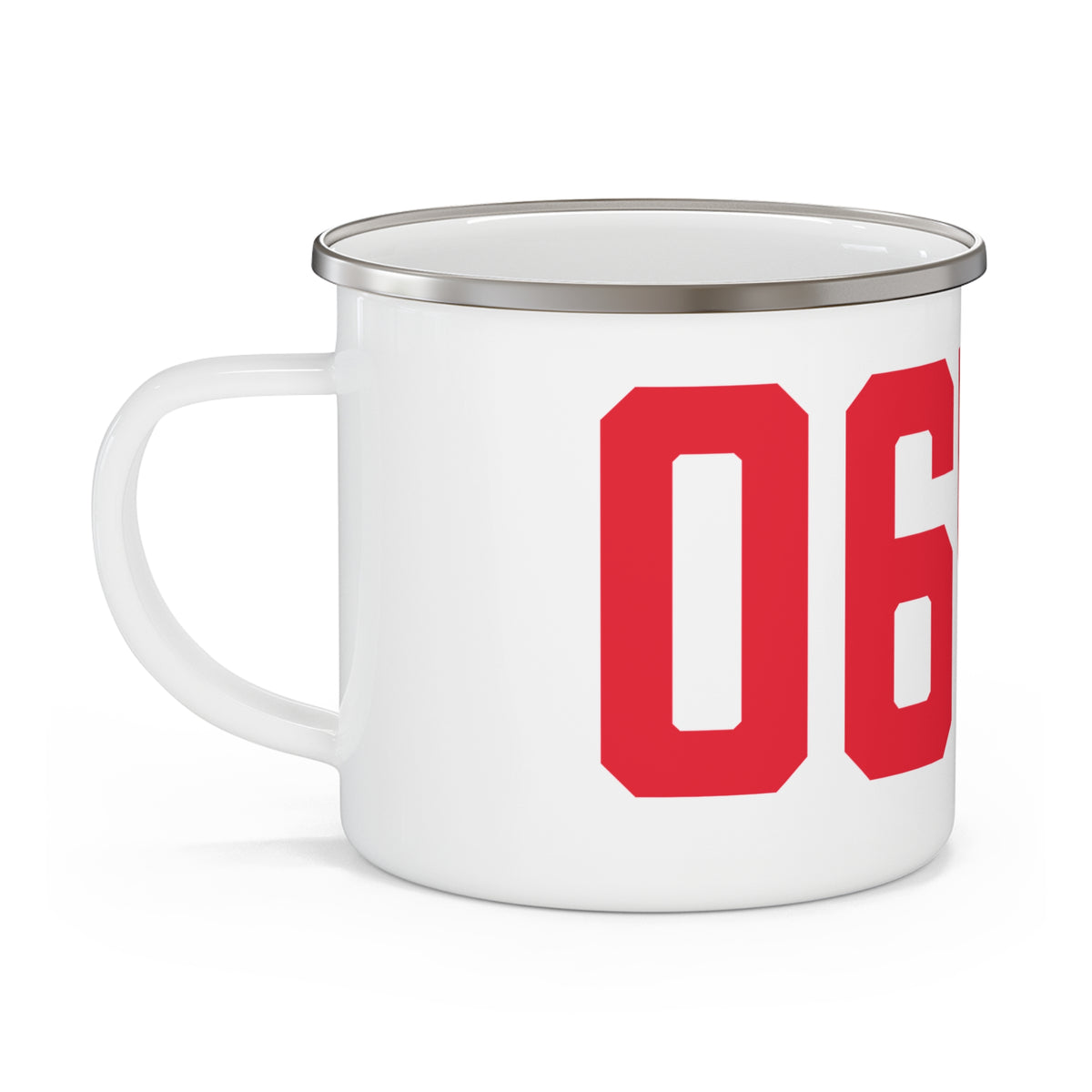 06418 Derby Connecticut Zip Code Enamel Camping Mug