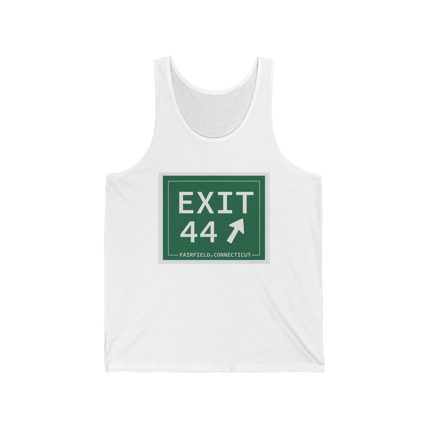 Vintage Exit 44 Merritt Parkway Sign Unisex Jersey Tank Top