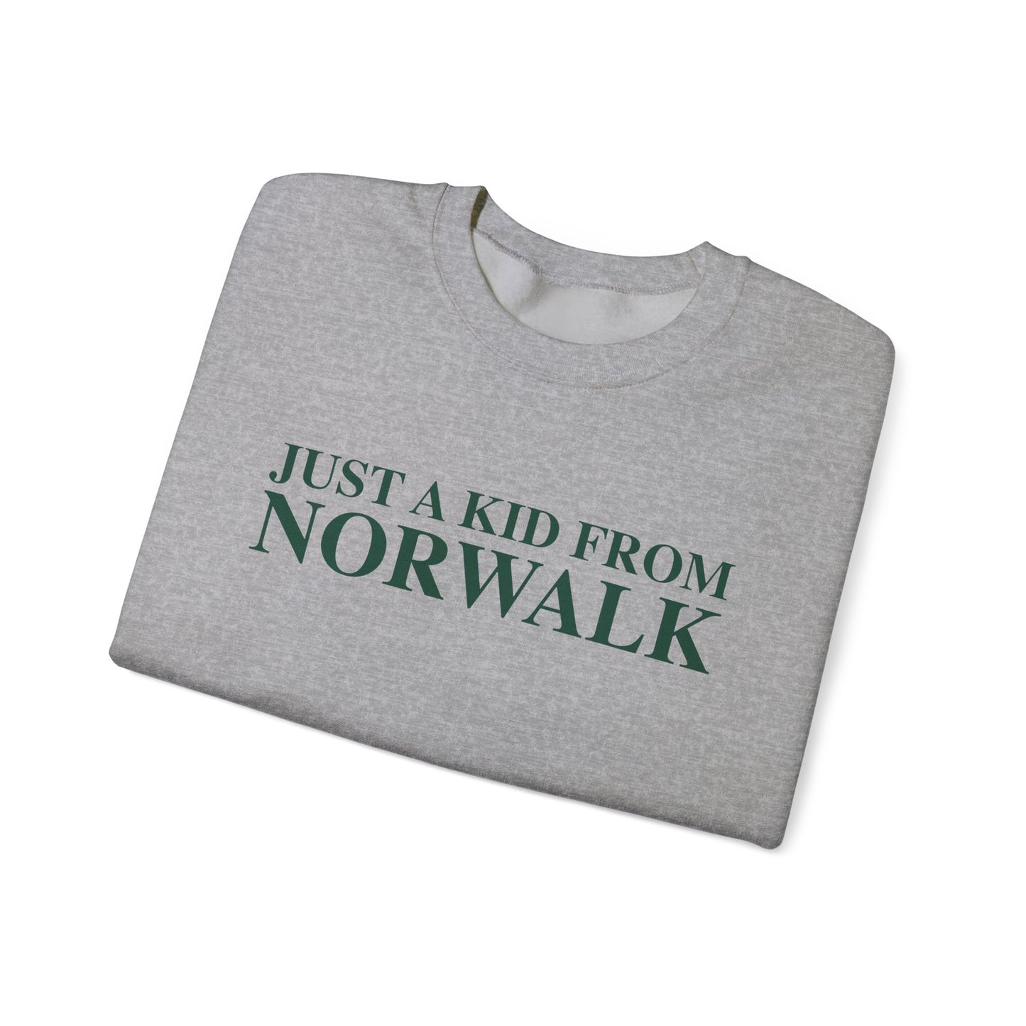 Just a kid from Norwalk Unisex Heavy Blend™ Crewneck Sweatshirt