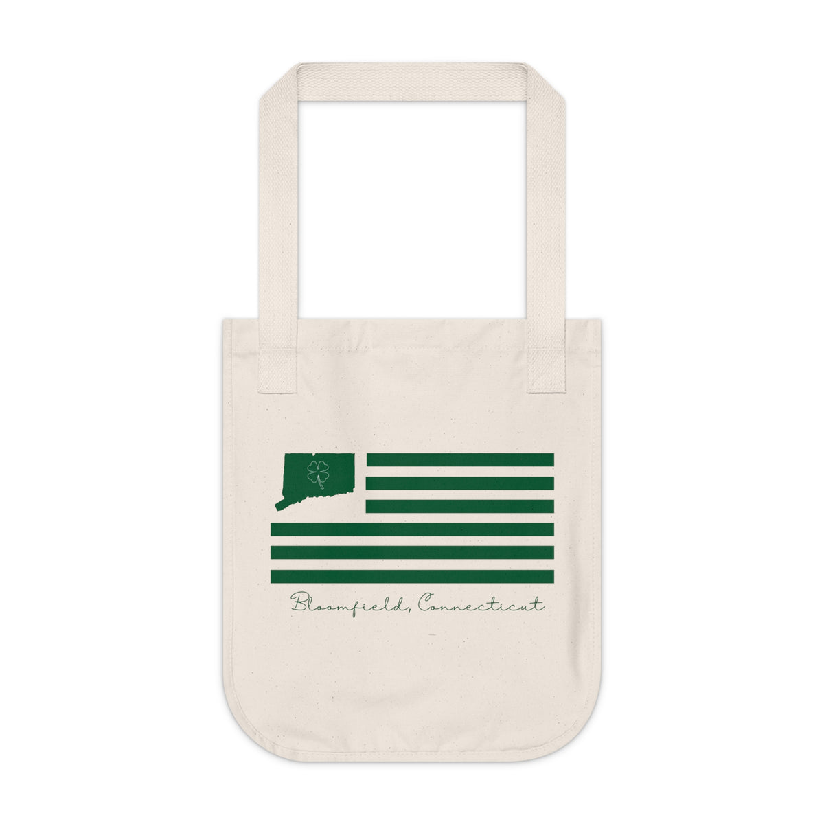 Bloomfield Connecticut St. Patrick’s Day Flag Organic Canvas Tote Bag