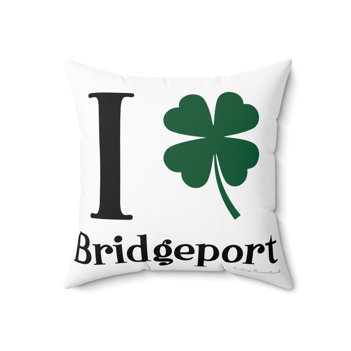 I Clover Bridgeport Spun Polyester Square Pillow